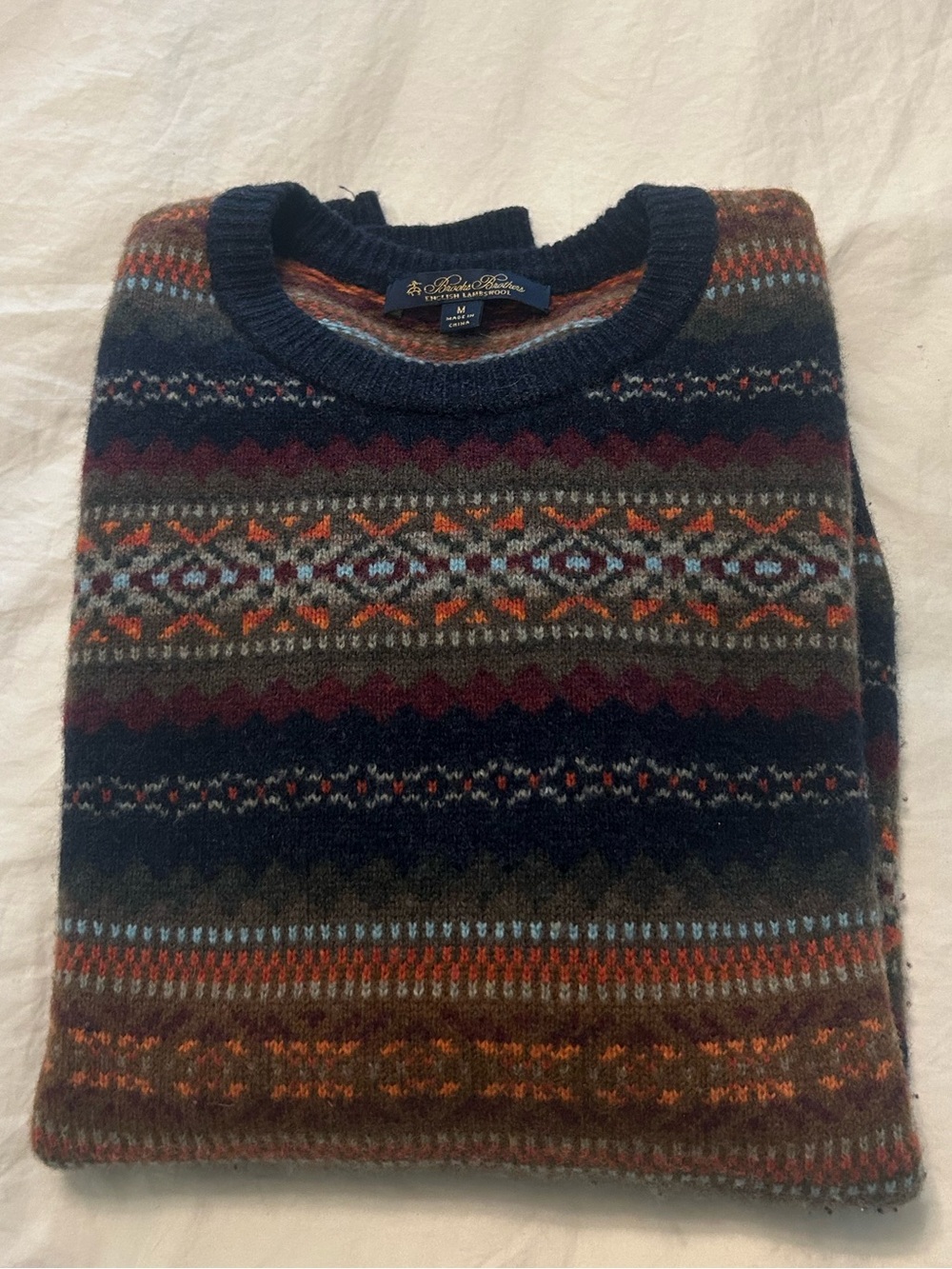 Brooks Brothers Women’s Fair Isle Wool Crewneck Sweater - Multi-Color